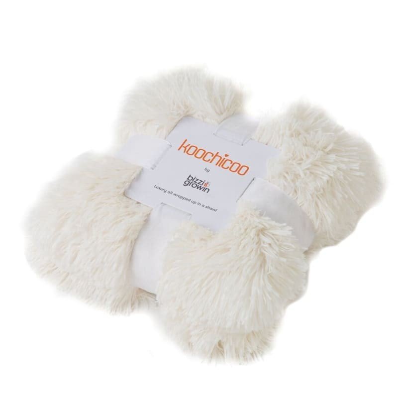 Bizzi Growin Koochicoo luksusowy miękki kocyk futerkowy WHITE