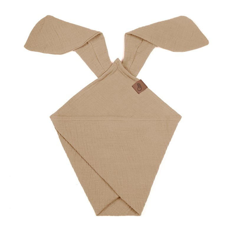 Pieluszka Dou Dou Bunny Z Organicznej Bio Bawełny Gots Cozy Muslin With Ears 2In1 Beige Hi Little One