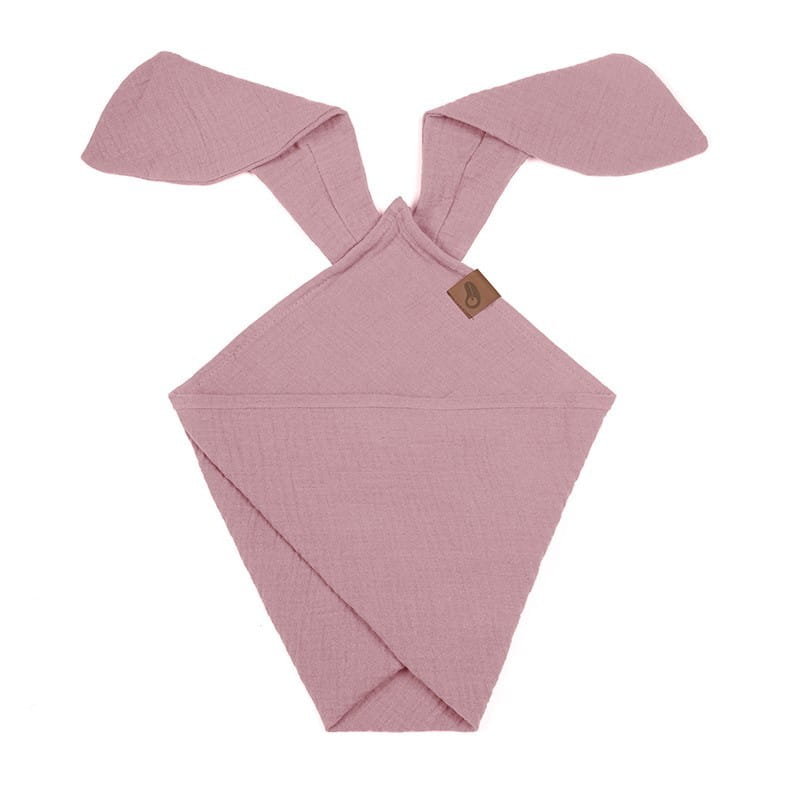 Pieluszka Dou Dou Bunny Z Organicznej Bio Bawełny Gots Cozy Muslin With Ears 2In1 Baby Pink Hi Little One