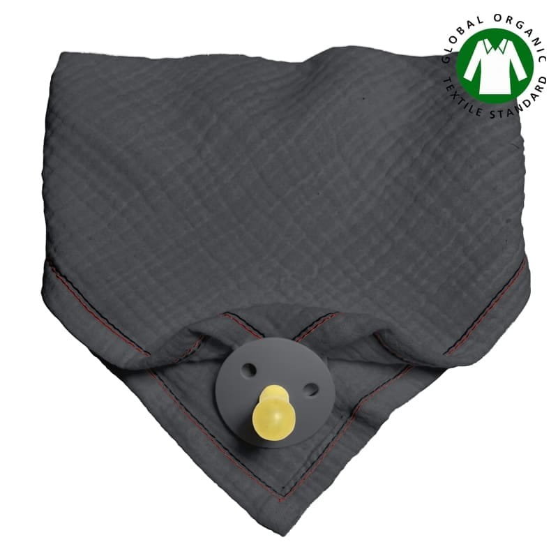 Hi Little One - Bandana, Śliniak Z Zawieszką Na Smoczek Z Organicznej Bio Bawełny Gots Bandana Bibs 3In1 Iron
