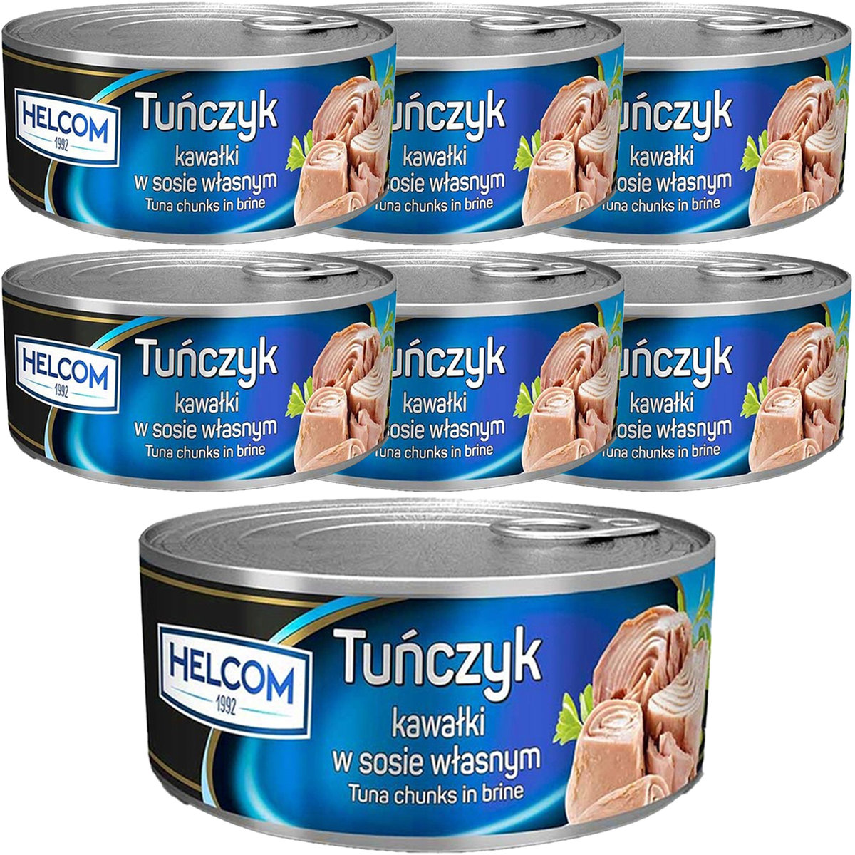 Helcom Tuńczyk kawałki w sosie własnym 170g x 7 sztuk
