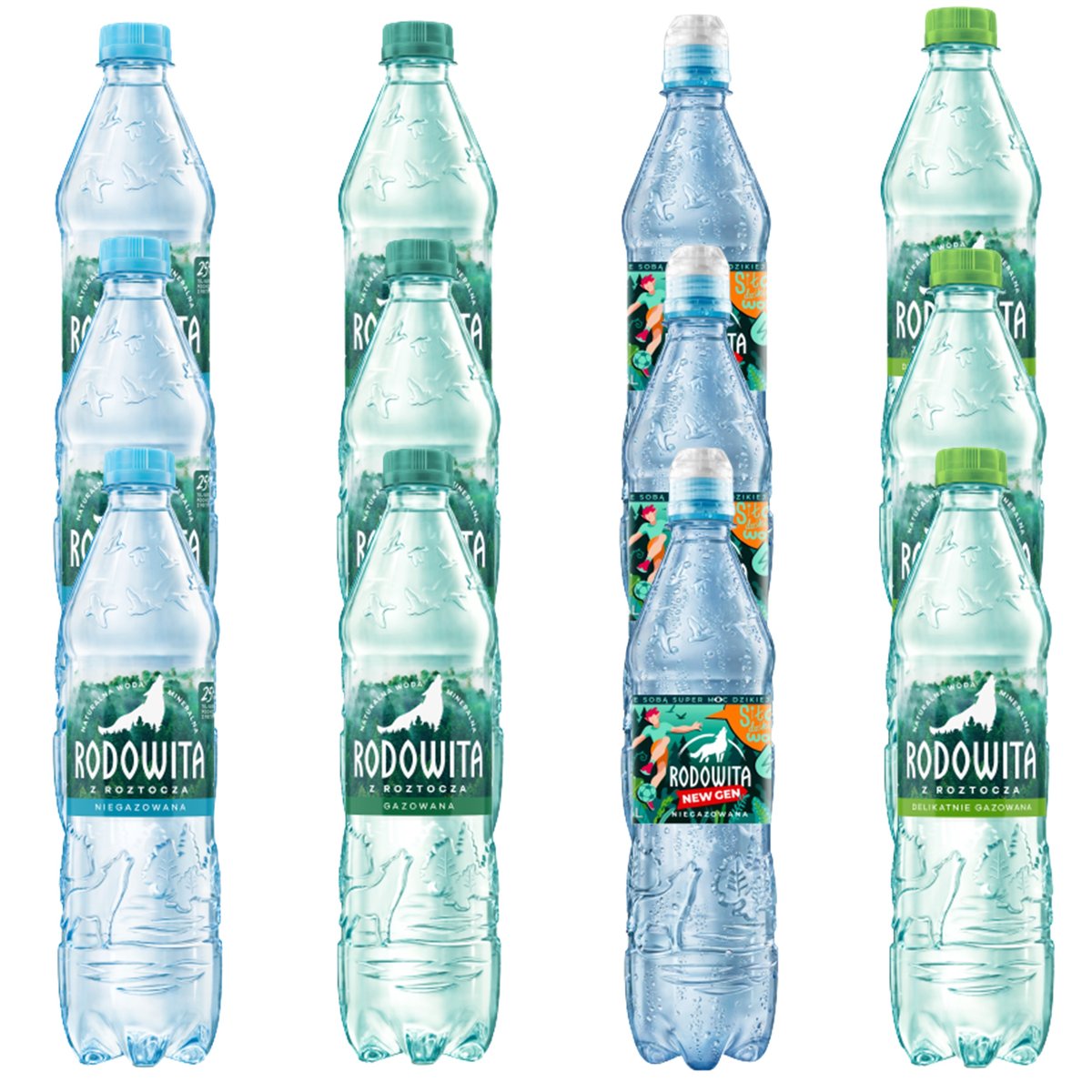 Woda mineralna RODOWITA z Roztocza MIX 12x 0,6 l