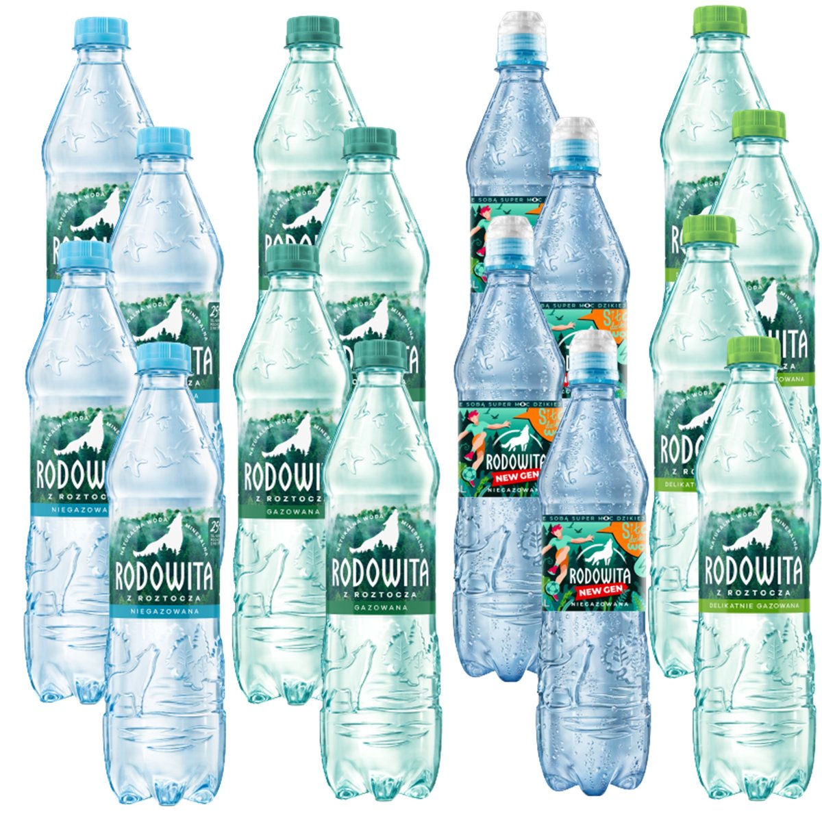 Woda mineralna RODOWITA z Roztocza MIX 16x 0,6 l