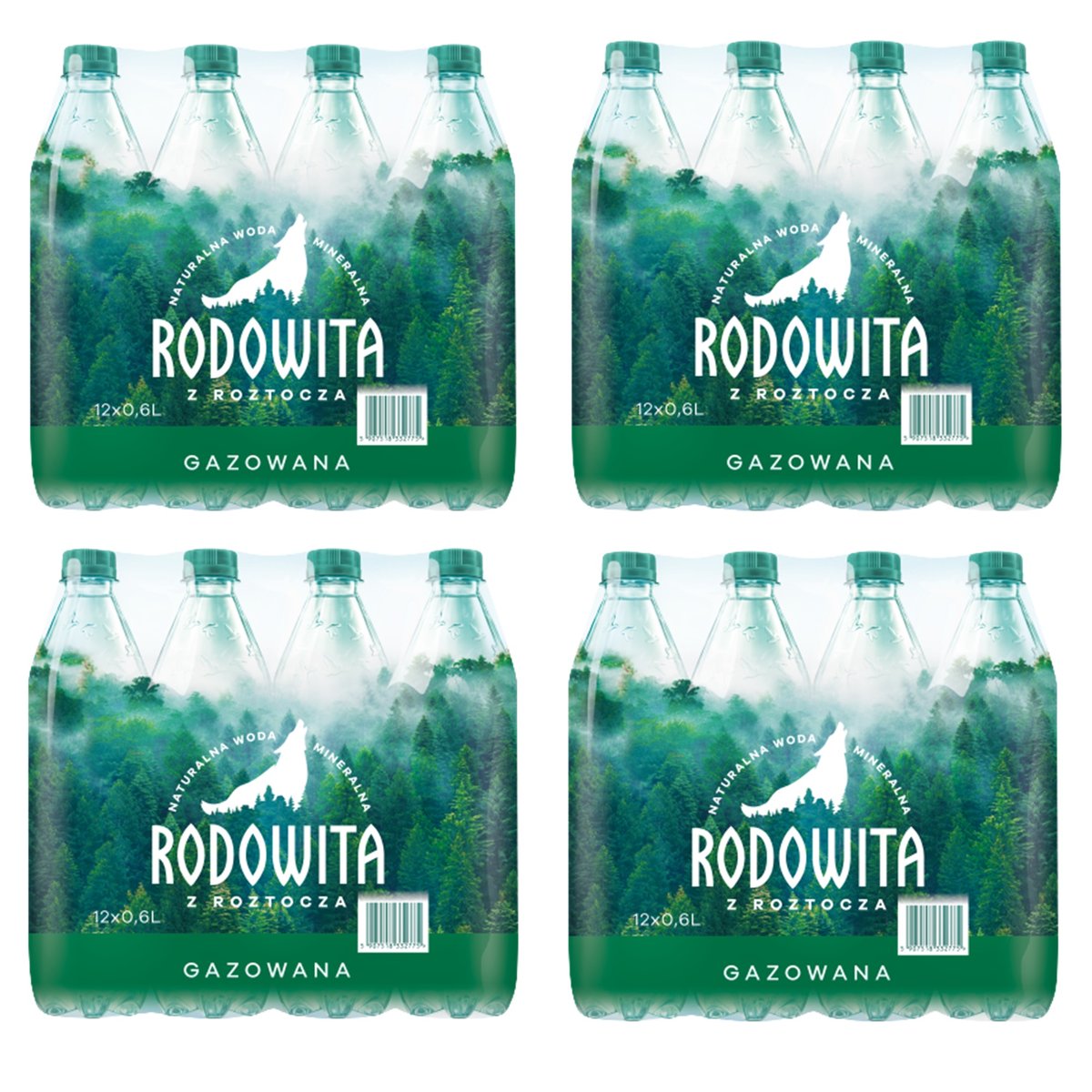 Woda mineralna RODOWITA z Roztocza gazowana 48x 0,6 l