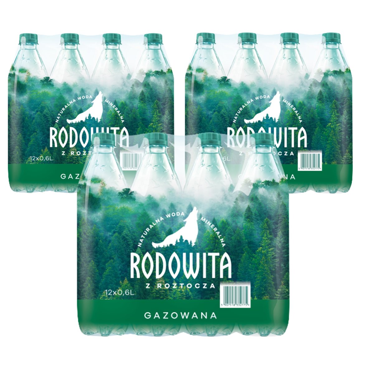 Woda mineralna RODOWITA z Roztocza gazowana 36x 0,6 l