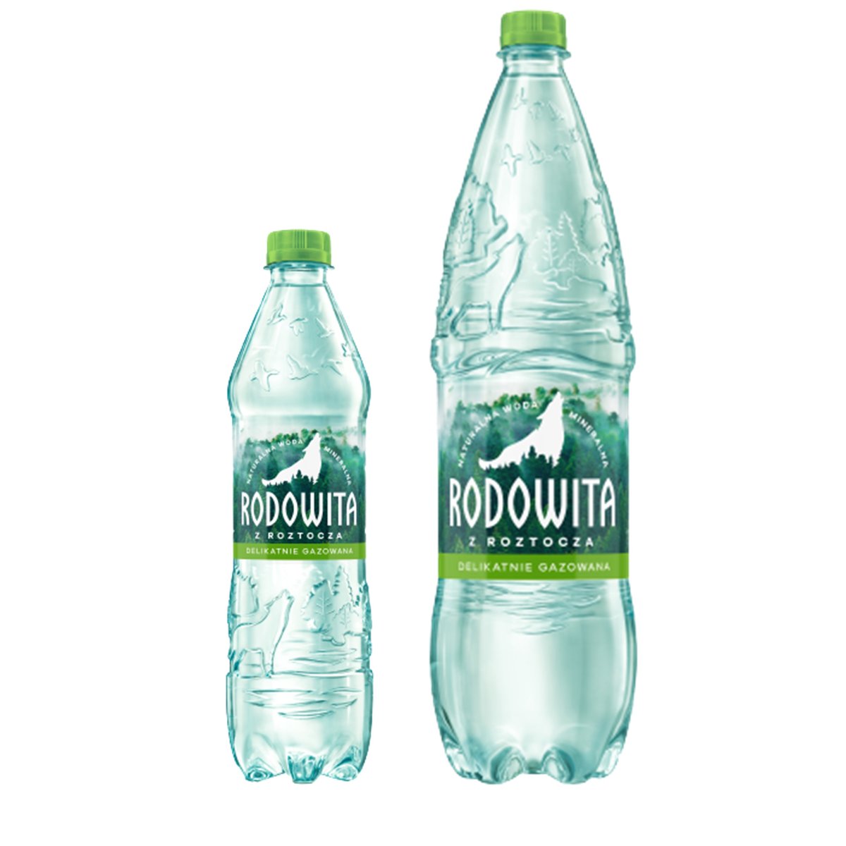 Woda mineralna RODOWITA z Roztocza 1x Delikatnie gazowana 1,5l + 1x Delikatnie gazowana 0,6 l