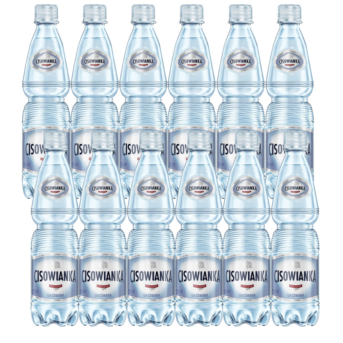 12x Woda mineralna CISOWIANKA gazowana 0,5 l