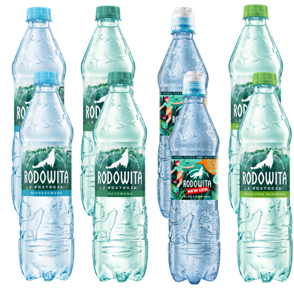 Woda mineralna RODOWITA z Roztocza MIX 8x 0,6 l