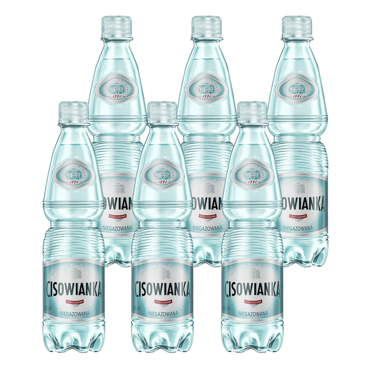 6x Woda mineralna CISOWIANKA niegazowana 0,5 l