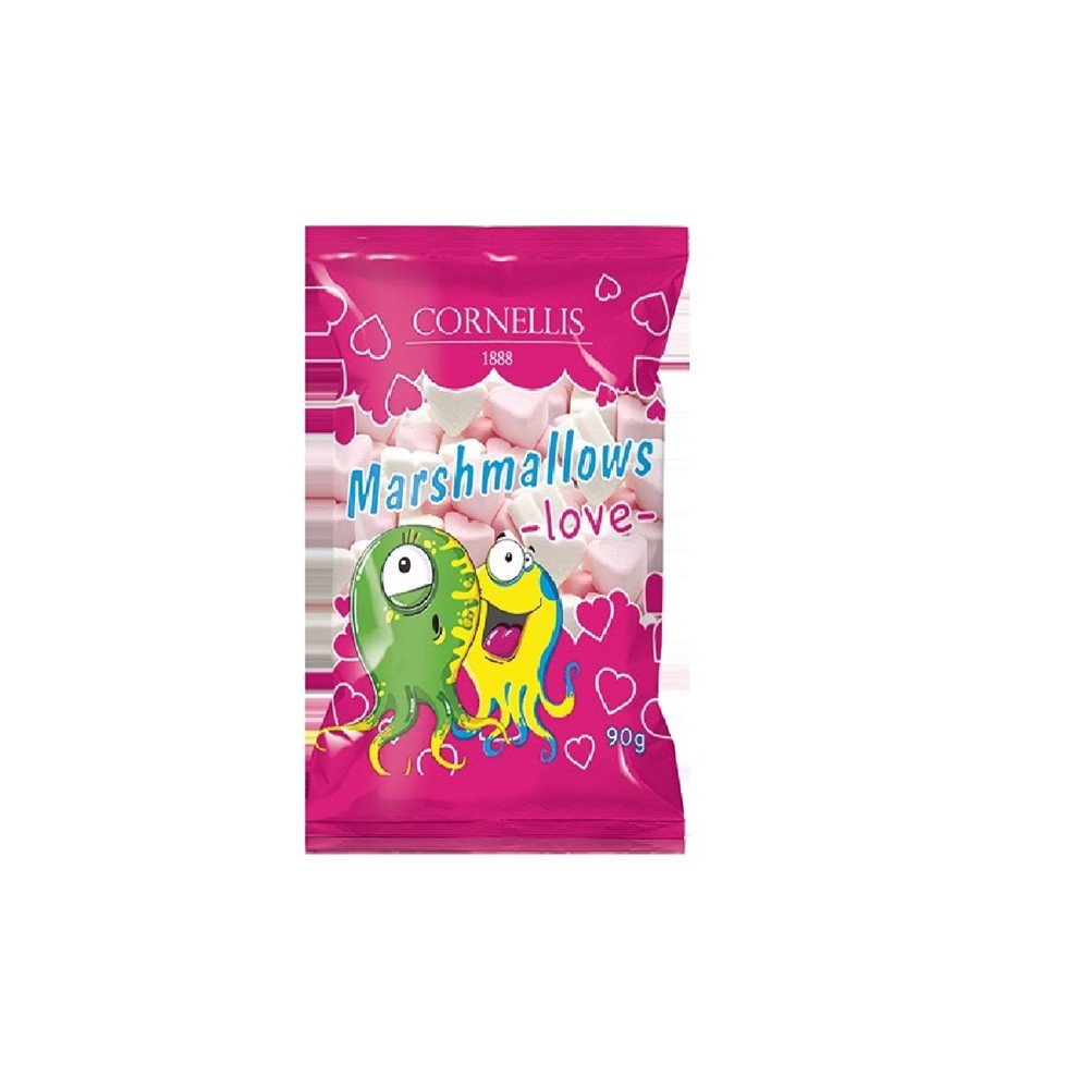 CORNELL MARSHMALLOW LOVE-HEARTS   90G