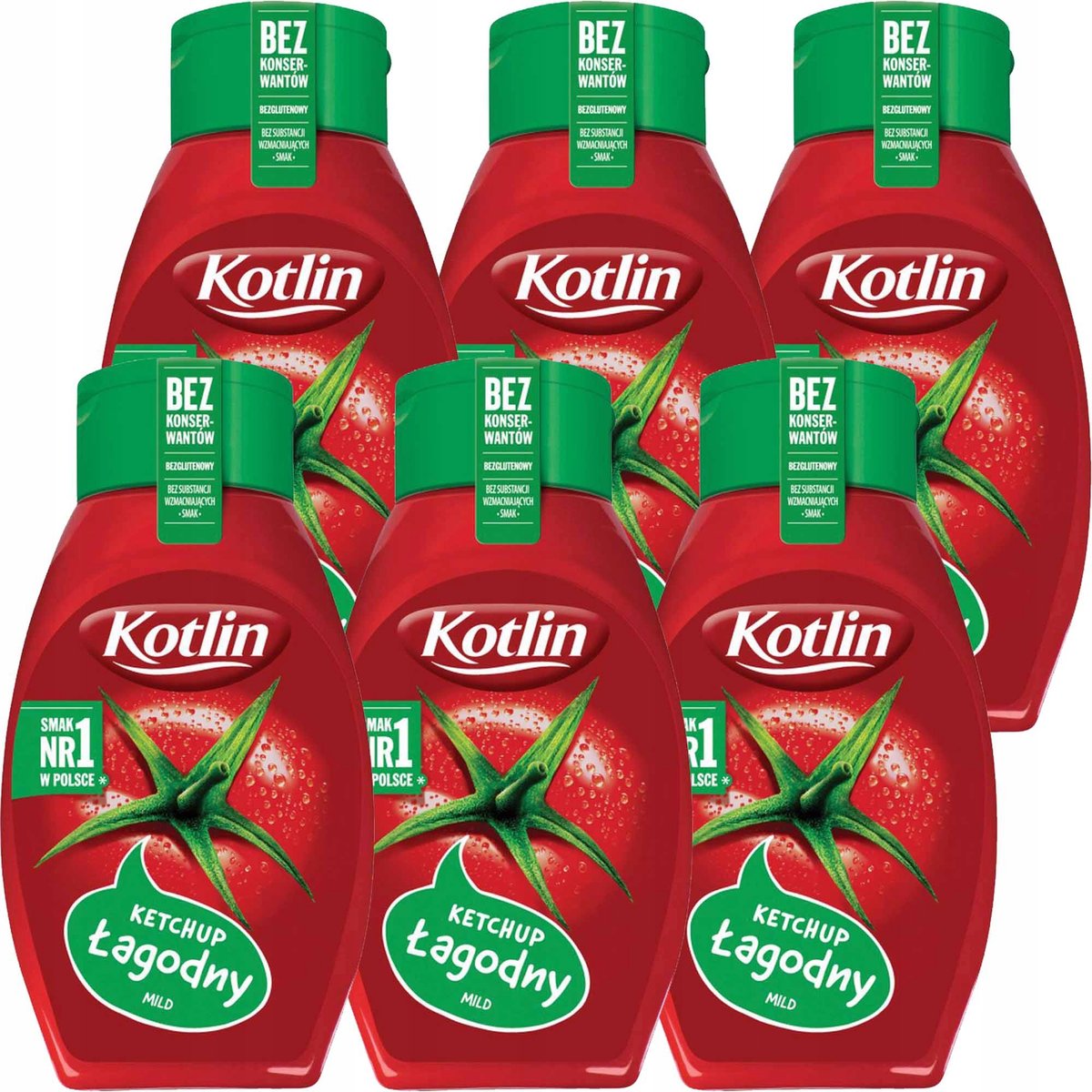 Kotlin Ketchup łagodny 450 g x 6 sztuk