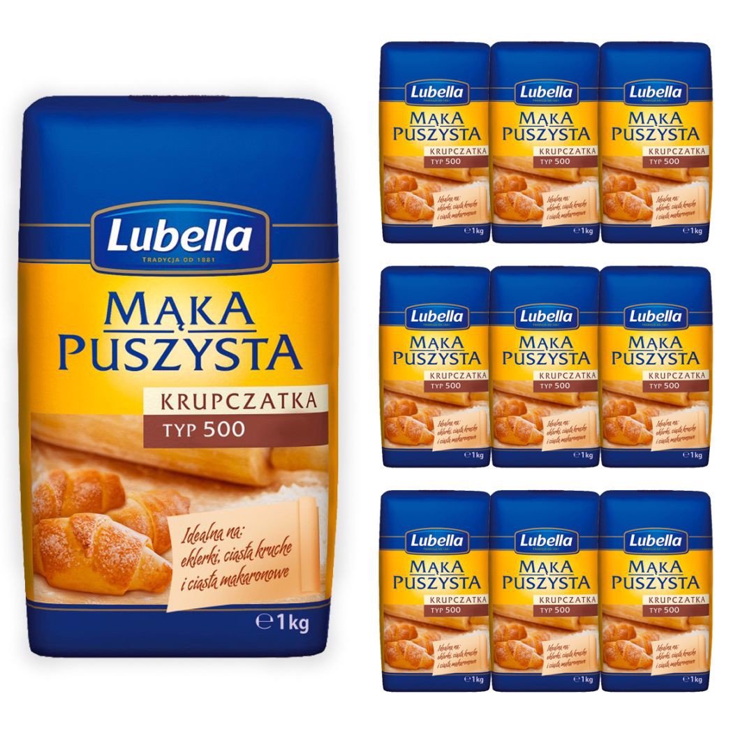 Lubella Mąka puszysta krupczatka typ 500 1 kg x 10 sztuk