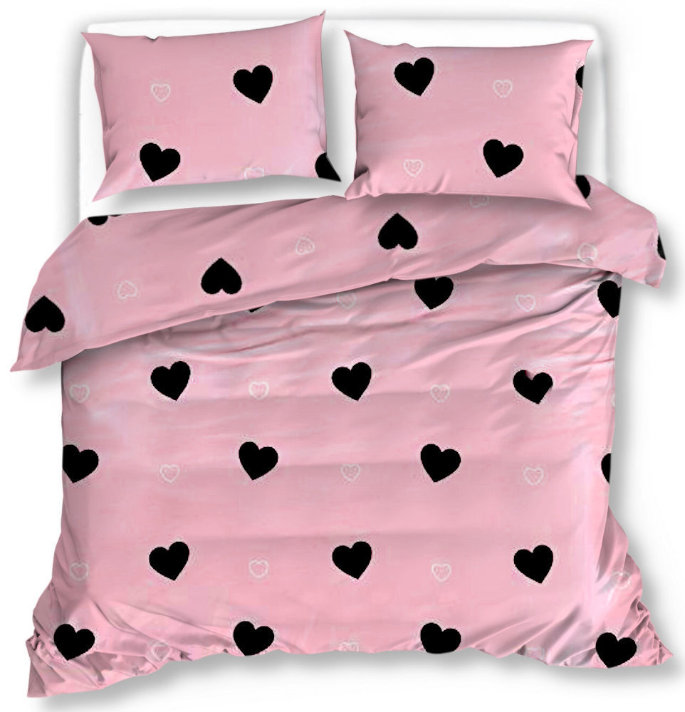 Pościel Satynowa 160X200 Serca 18835
