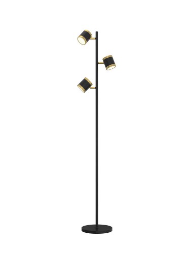Toulouse lampa podłogowa 3xLED/21W czarna/złota 3003-304S