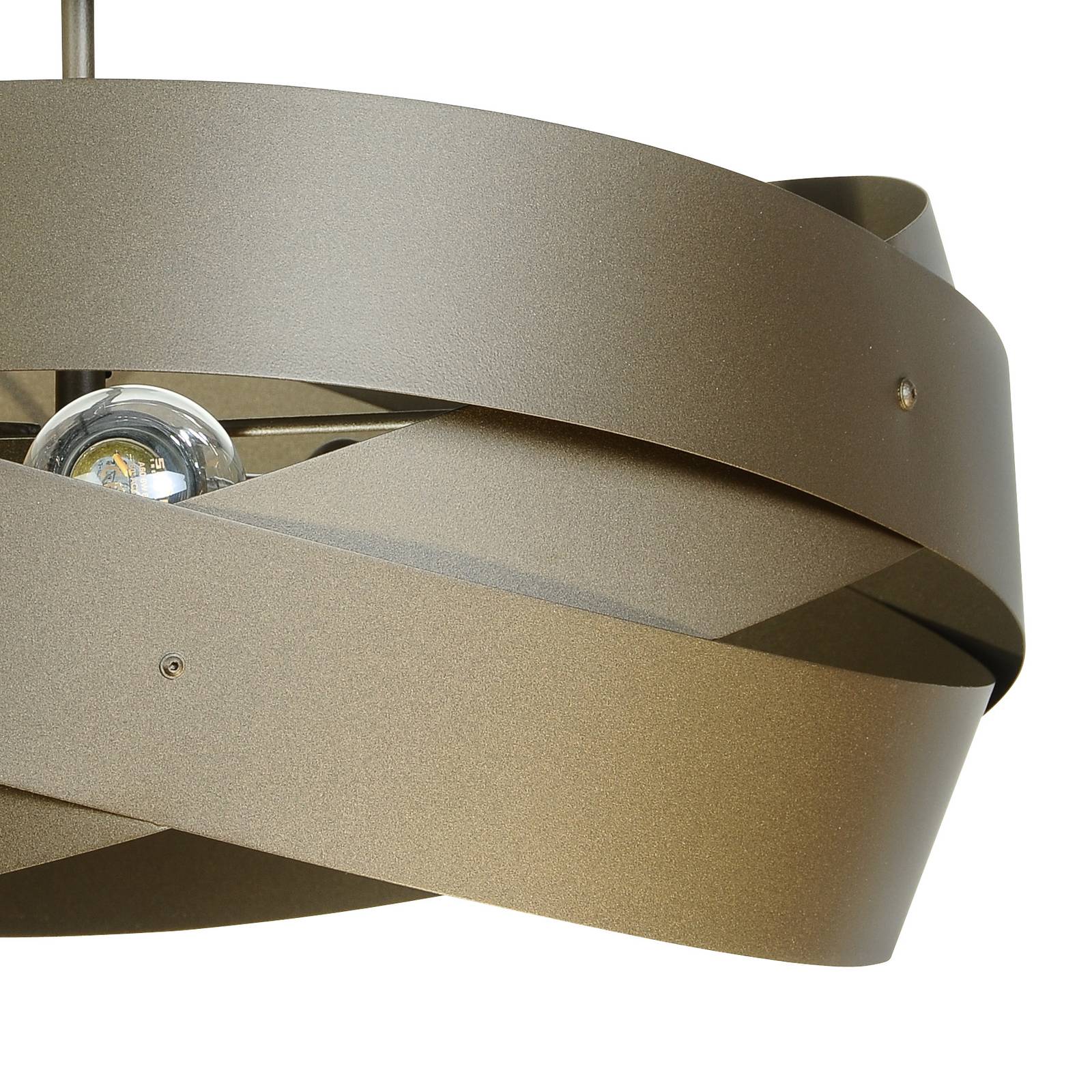 Lampa sufitowa Euluna Tornado, kawowy brąz, Ø 50 cm