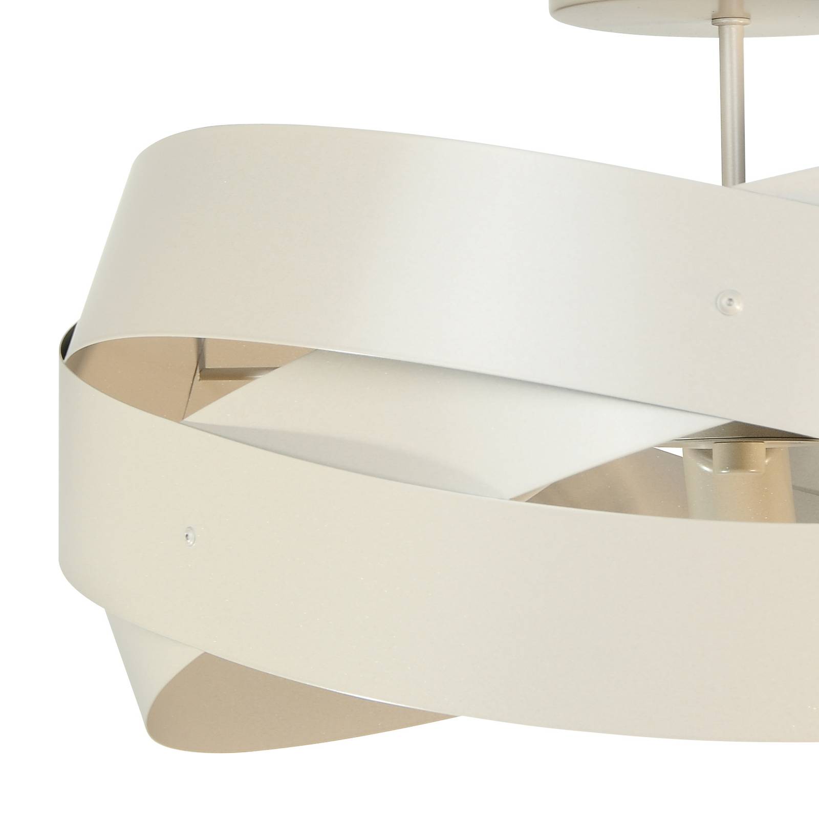 Lampa sufitowa Euluna Tornado, beżowa, Ø 50 cm