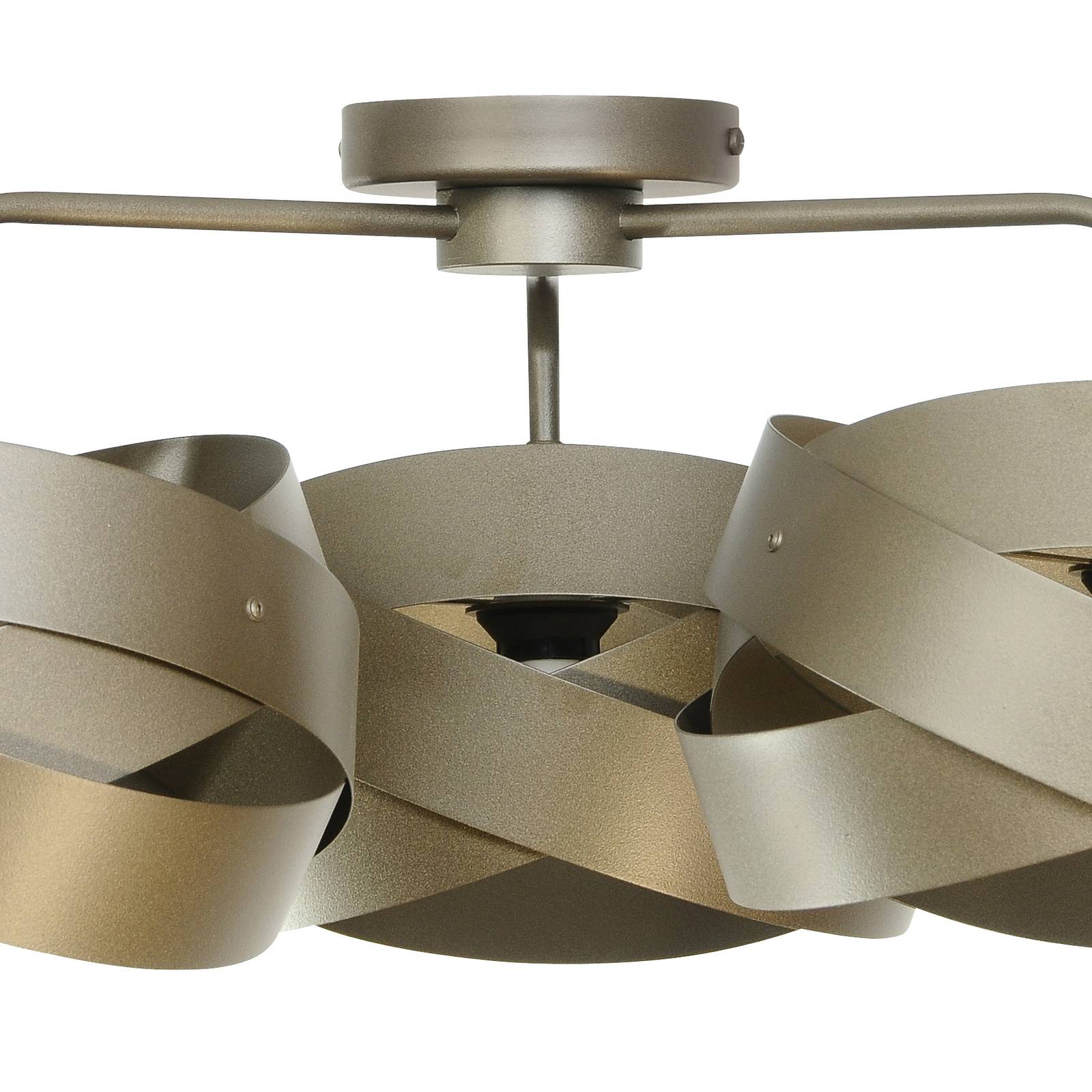 Lampa sufitowa Euluna Tornado, kawowy brąz, 3-punktowa
