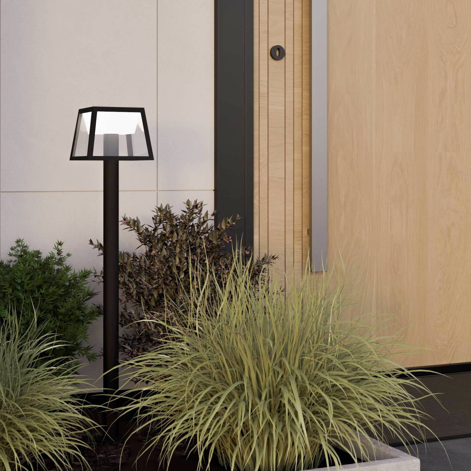 EGLO Słupek oświetleniowy LED Altilia, wysokość 106 cm, czarny, czujnik