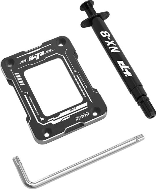 Bracket Frame czarna Ramka do procesora LGA 1700 wraz z pastą termoprzewodzącą i szpatułką iHTP
