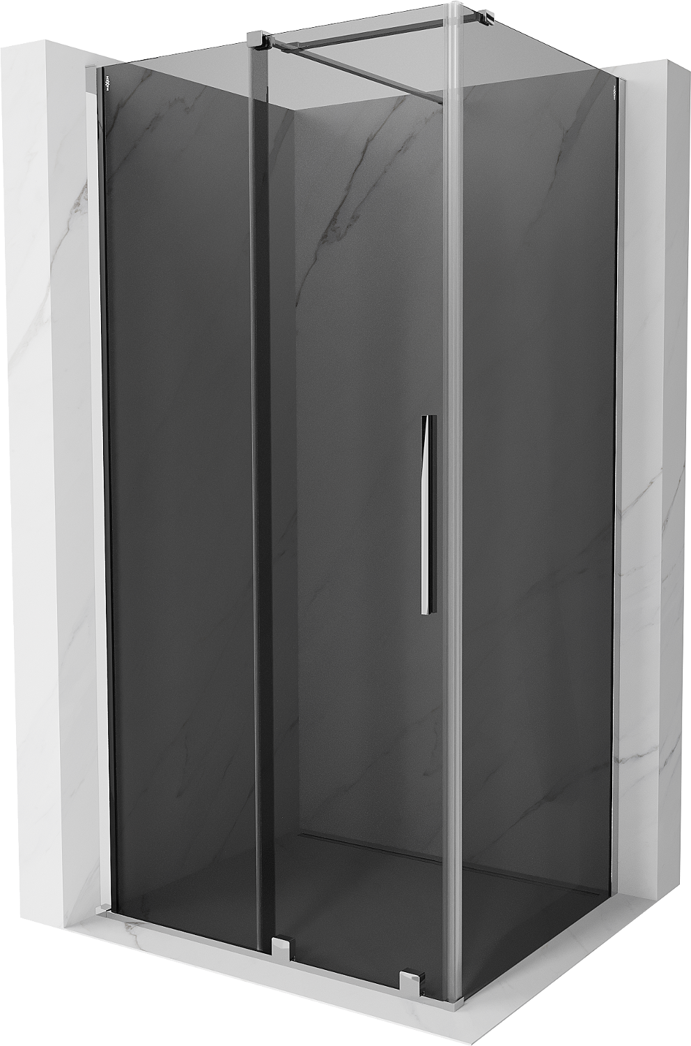 Mexen Velar kabina prysznicowa rozsuwana 100x90 cm, grafit, chrom - 871-100-090-41-01