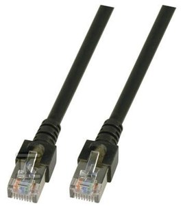 Patchcord RJ45 SF/UTP kat. 5e PVC CCA czarny 1,5m