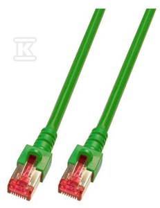 Patchcord RJ45 S/FTP kat. 6 LSZH zielony 0,25m