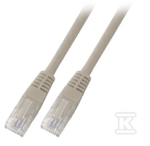 Patchcord RJ45 U/UTP kat. 5e PVC CCA szary 3m