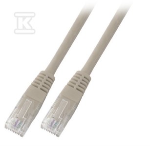 Patchcord RJ45 U/UTP kat. 5e PVC CCA szary 5m