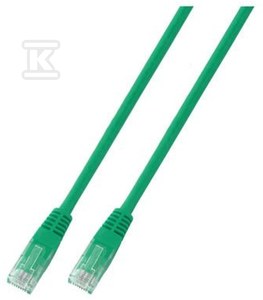 Patchcord RJ45 U/UTP kat. 5e PVC CCA zielony 0,25m
