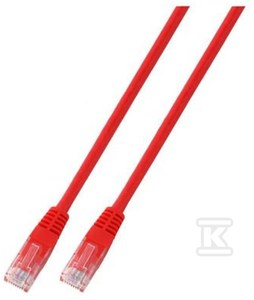 Patchcord RJ45 U/UTP kat. 6 PVC CCA czerwony 5m
