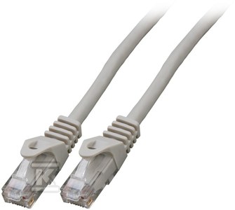 Patchcord RJ45 U/UTP kat. 6A LSZH Premium 500MHz szary 0,25m