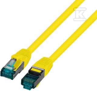Patchcord RJ45 S/FTP kat. 6A LSZH żółty 3m