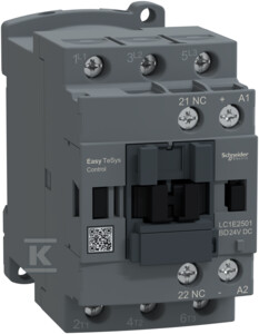 Stycznik mocy, Easy TeSys Control, AC-3, 25A, 3P (1NC), cewka 24V DC