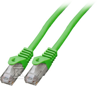 Patchcord RJ45 U/UTP kat. 6 LSZH CCA zielony 0,25m