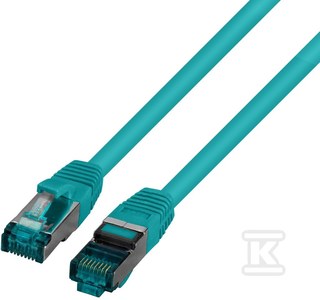 Patchcord RJ45 S/FTP kat. 6A LSZH zielony 1m