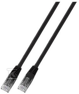Patchcord RJ45 U/UTP kat. 6 PVC CCA czarny 5m