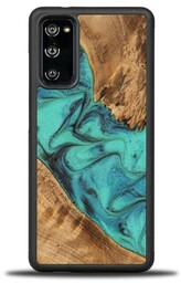 Bewood Drewniane etui Unique - Turquoise do Galaxy S20 FE