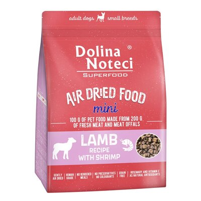 Dolina Noteci Superfood Mini Danie Z JagnięCiny Z Krewetkami Karma Suszona Dla Psa 1Kg