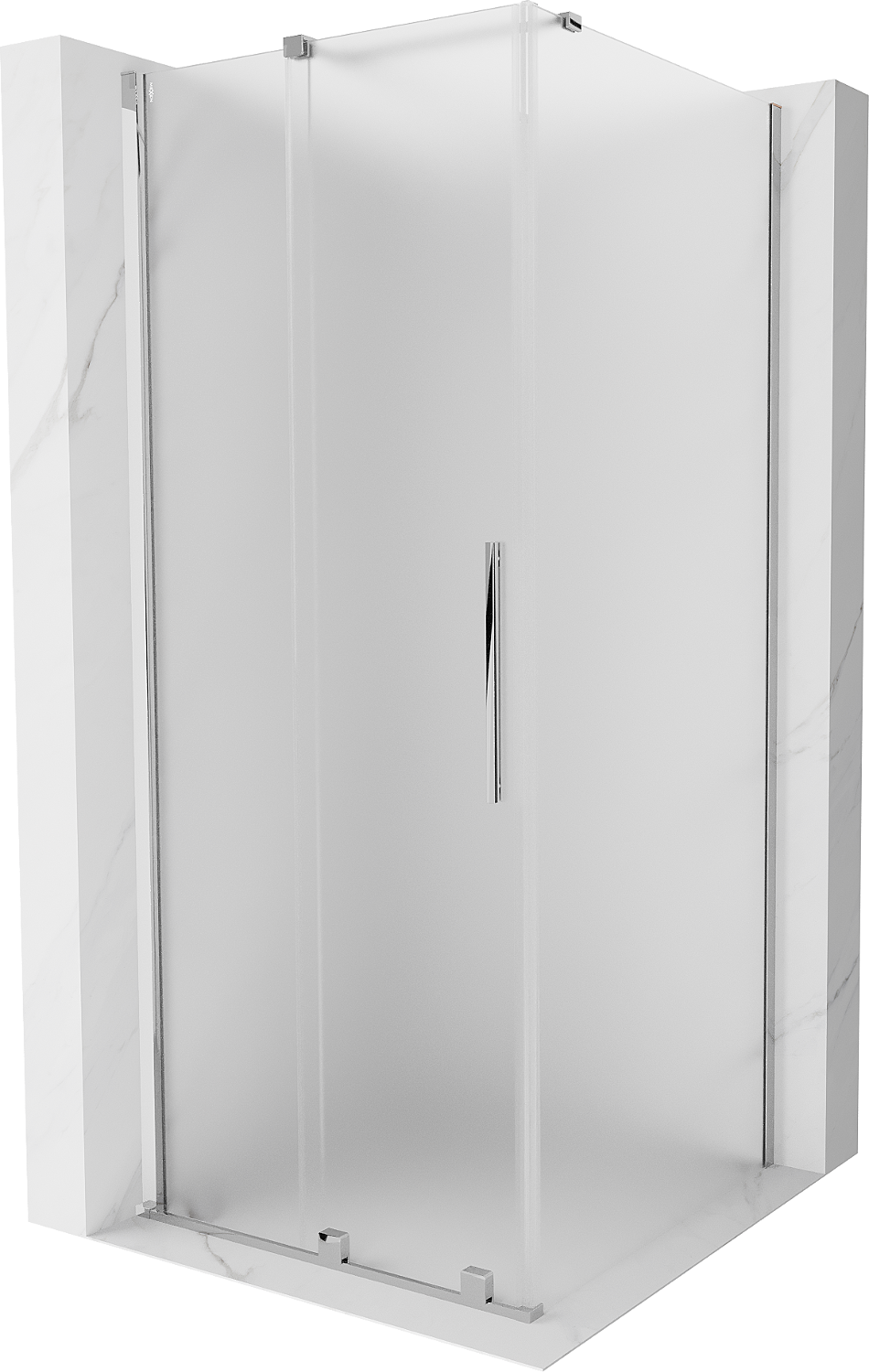 Mexen Velar kabina prysznicowa rozsuwana 120x120 cm, szron, chrom - 871-120-120-31-01