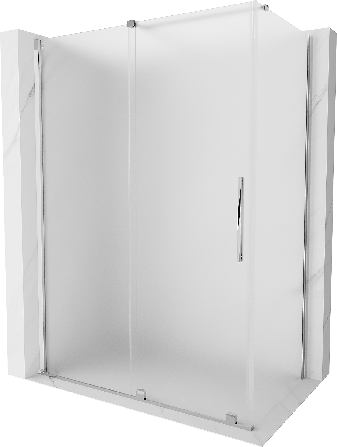 Mexen Velar kabina prysznicowa rozsuwana 130x75 cm, szron, chrom - 871-130-075-31-01