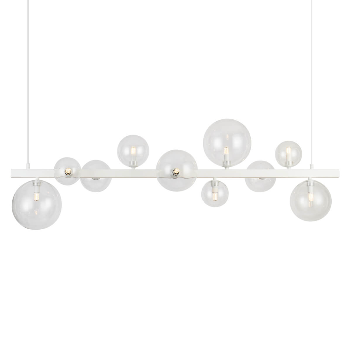 Wielopunktowa lampa salonowa BUBBLES AZ5867+AZ5872 biały przezroczysty