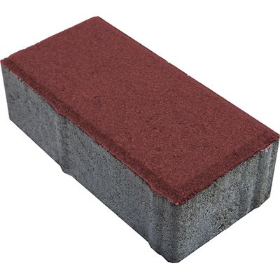 Kostka brukowa prostokąt gładki 4 x 10 x 20 cm czerwony POLBRUK