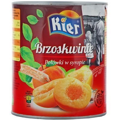 Kier, Brzoskwinie połówki w syropie, 820 g