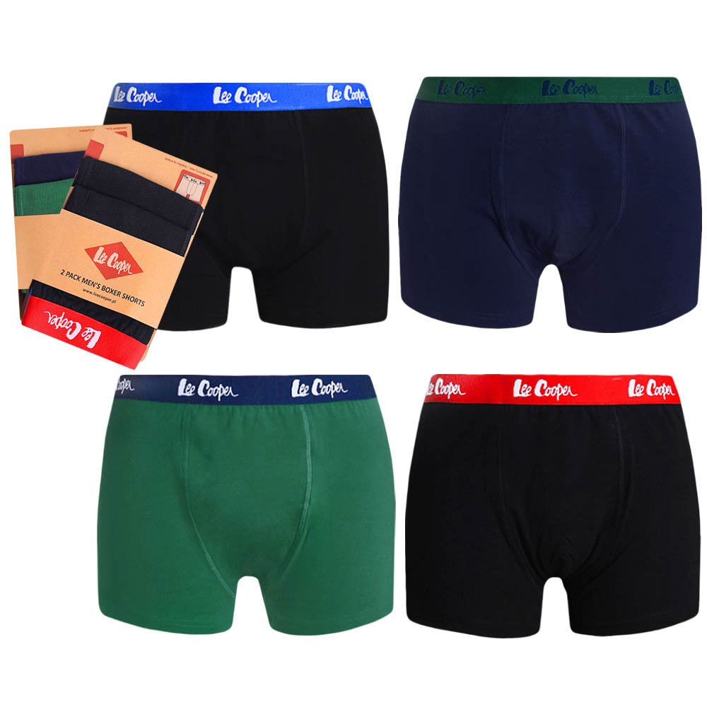 Lee Cooper Bokserki Męskie Bawełniane 4 Sztuki. Rozmiar L