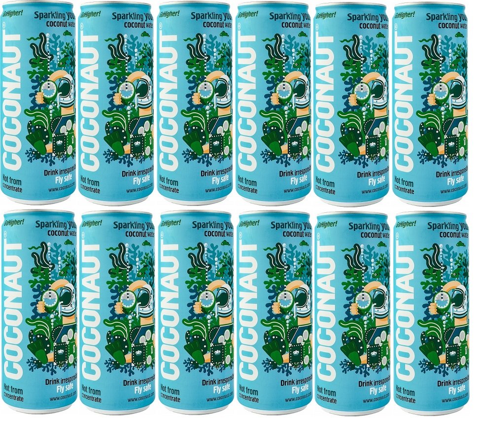 12x Woda kokosowa COCONAUT gazowana 320 ml