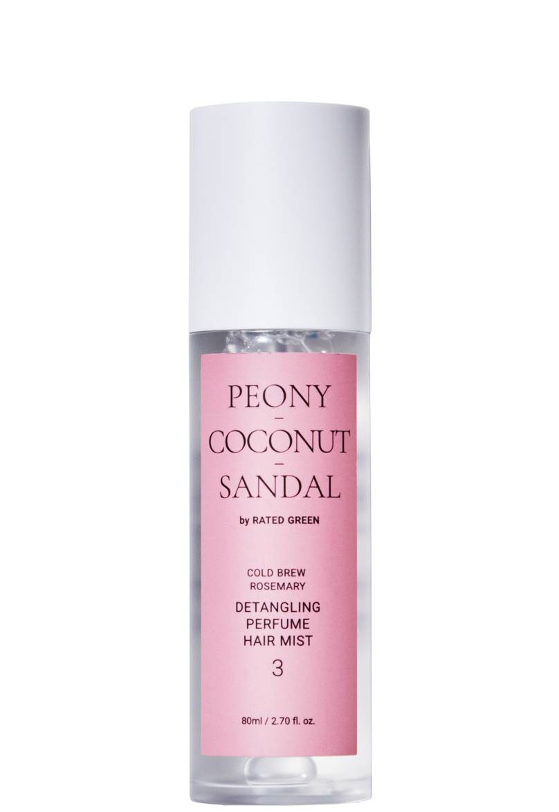 Rated Green Peony-Coconut-Sandal - Perfumowana mgiełka do włosów ułatwiająca rozczesywanie  80 ml