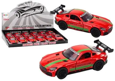 Auto sportowe 1:32 z dźwiękiem czerwone - Leantoys