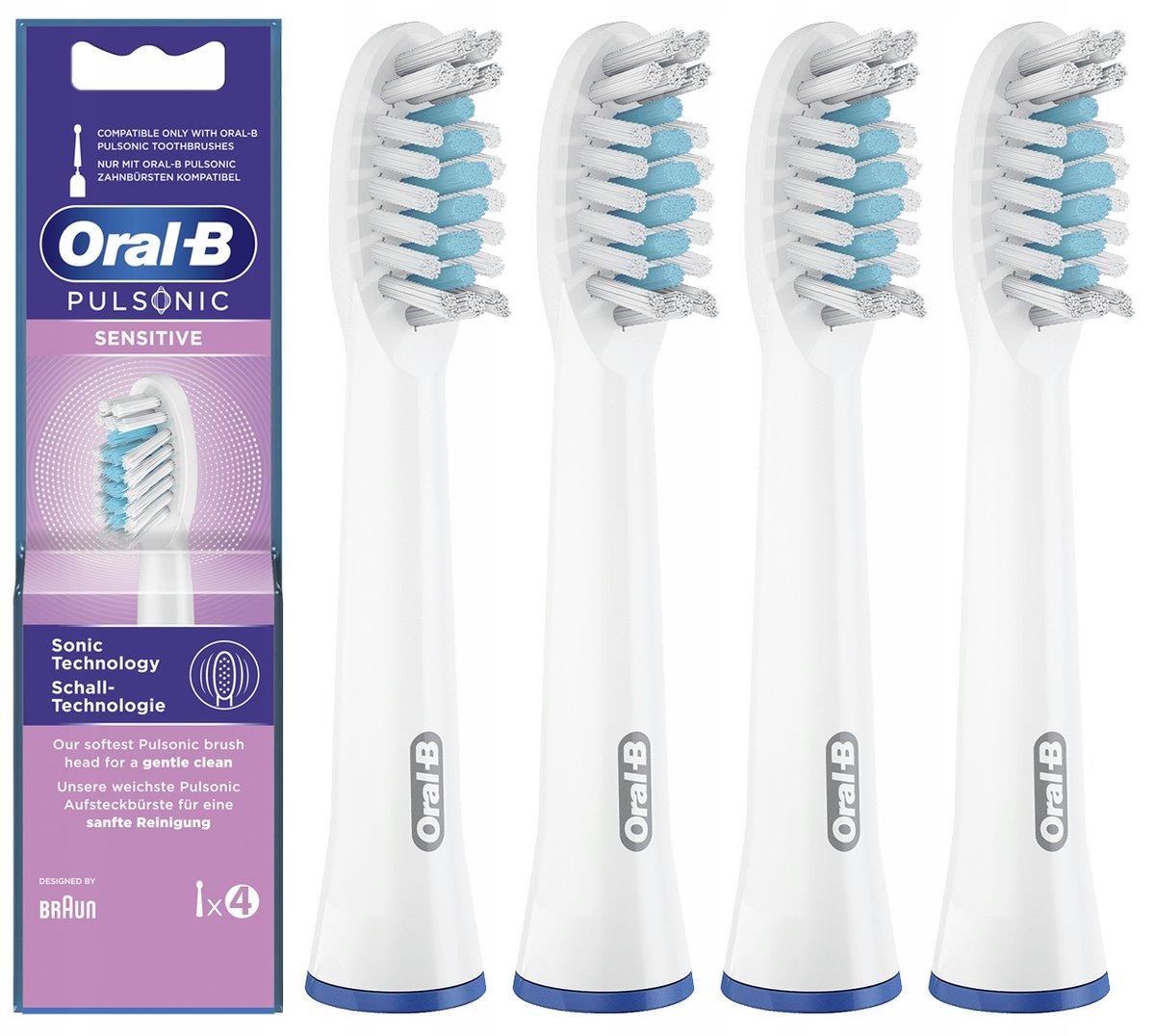Końcówka do szczoteczek ORAL-B Pulsonic Sensitive SR32, 4 szt.