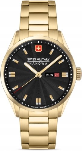 Zegarek męski SWISS MILITARY SMWGH0001610 złoty klasyczny do pływania