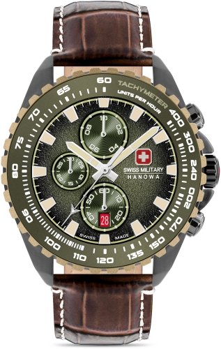 Zegarek męski SWISS MILITARY SMWGC0001840 zielony sportowy wojskowe